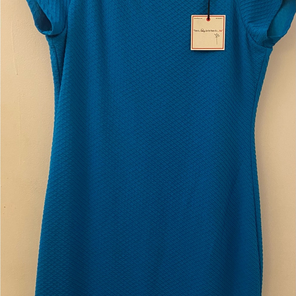 Vibrant Blue Textured Dress